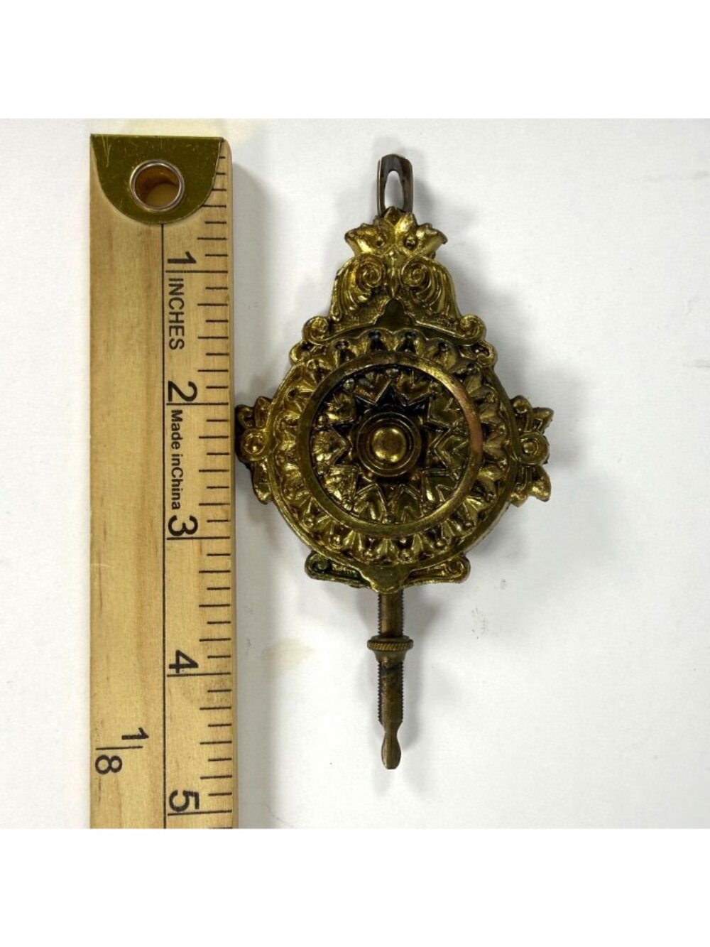 Sessions Gingerbread Clock Swinging Pendulum Adjustable Threaded Replacement - Picture 7 of 8